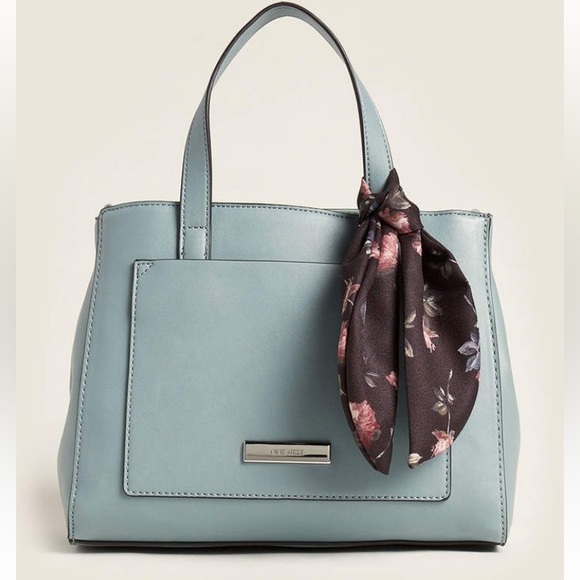 Nine West Handbags - Nine West Surf Ryleigh Scarf-Accented Satchel